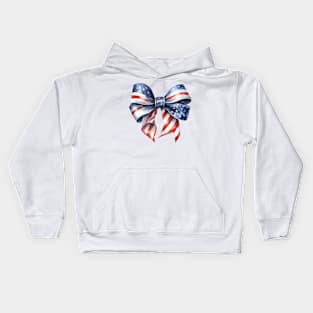 4th of July Ribbon #2 Kids Hoodie